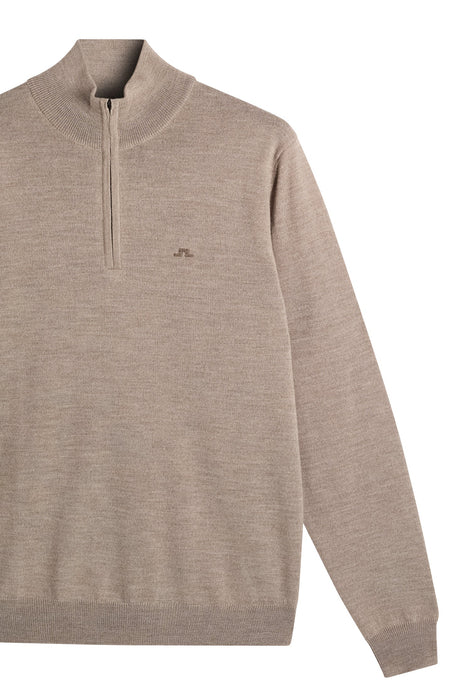 J.LINDEBERG Kiyan Quarter Zip Sweater - Men's - Brindle Melange