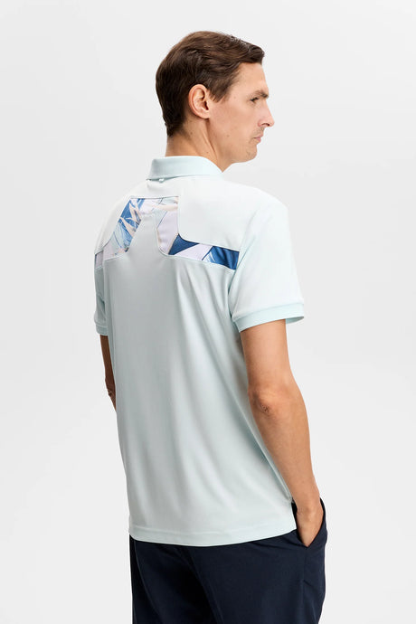 J.LINDEBERG KV Print Polo Shirt – Men’s – Blue Haze / Paradise Skylight