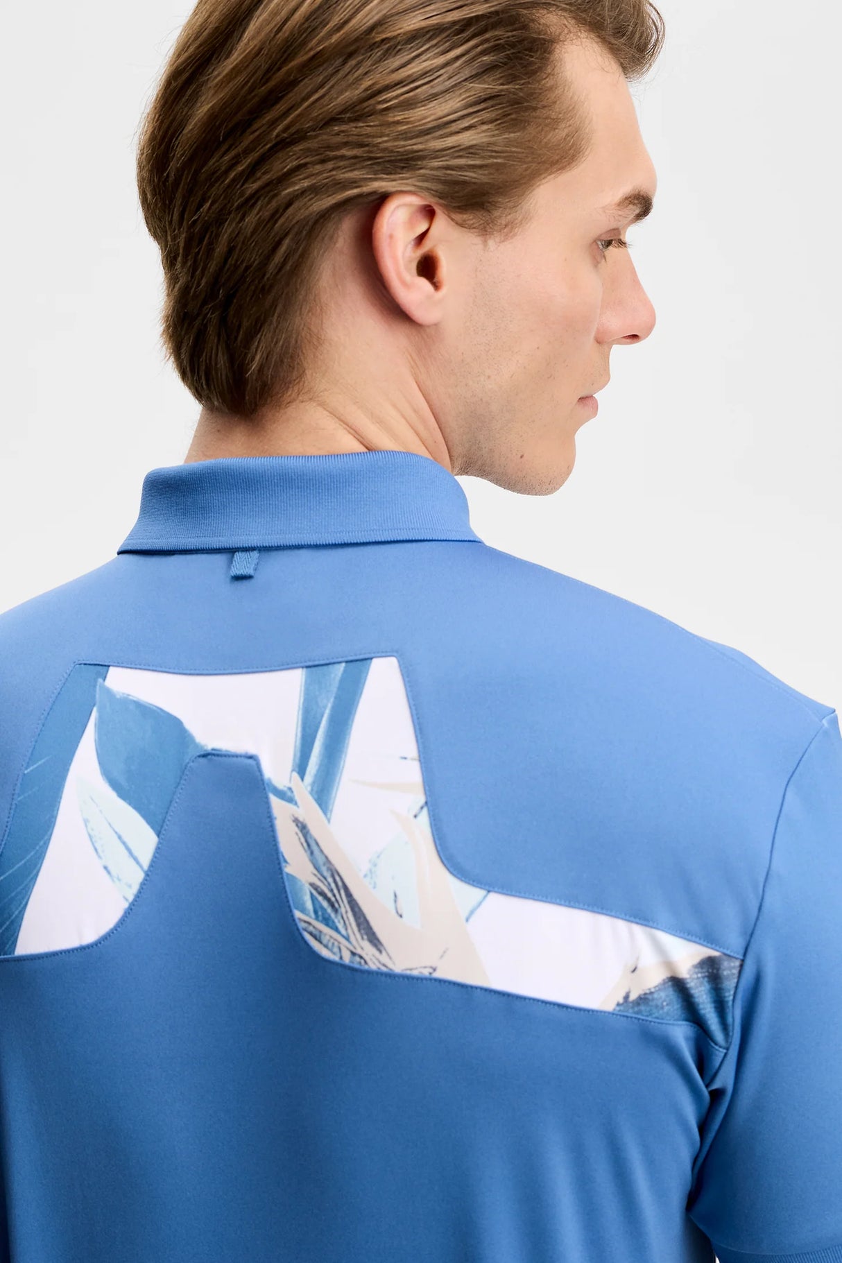 J.LINDEBERG KV Print Polo Shirt – Men’s – Federal Blue