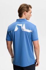 J.LINDEBERG KV Print Polo Shirt – Men’s – Federal Blue