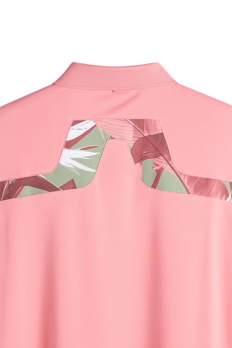 J.LINDEBERG KV Print Polo Shirt – Men’s – Flamingo Plume