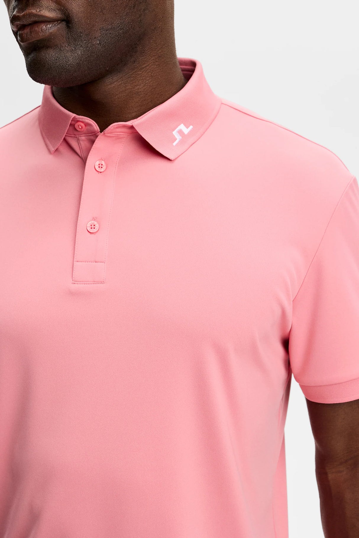 J.LINDEBERG KV Print Polo Shirt – Men’s – Flamingo Plume