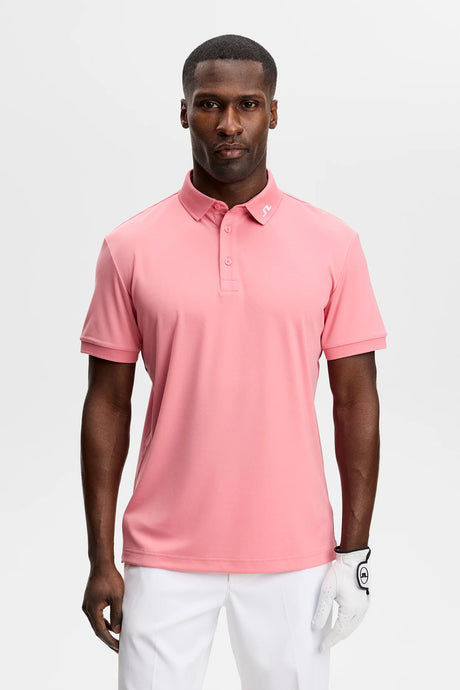 J.LINDEBERG KV Print Polo Shirt – Men’s – Flamingo Plume