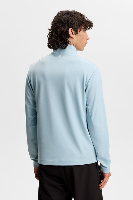 J.LINDEBERG Leon Quarter Zip Mid Layer – Men’s – Forget Me Not Blue