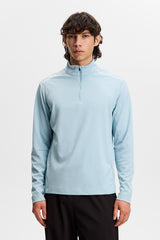 J.LINDEBERG Leon Quarter Zip Mid Layer – Men’s – Forget Me Not Blue