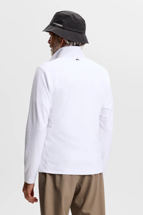 J.LINDEBERG Leon Quarter Zip Mid Layer – Men’s – White