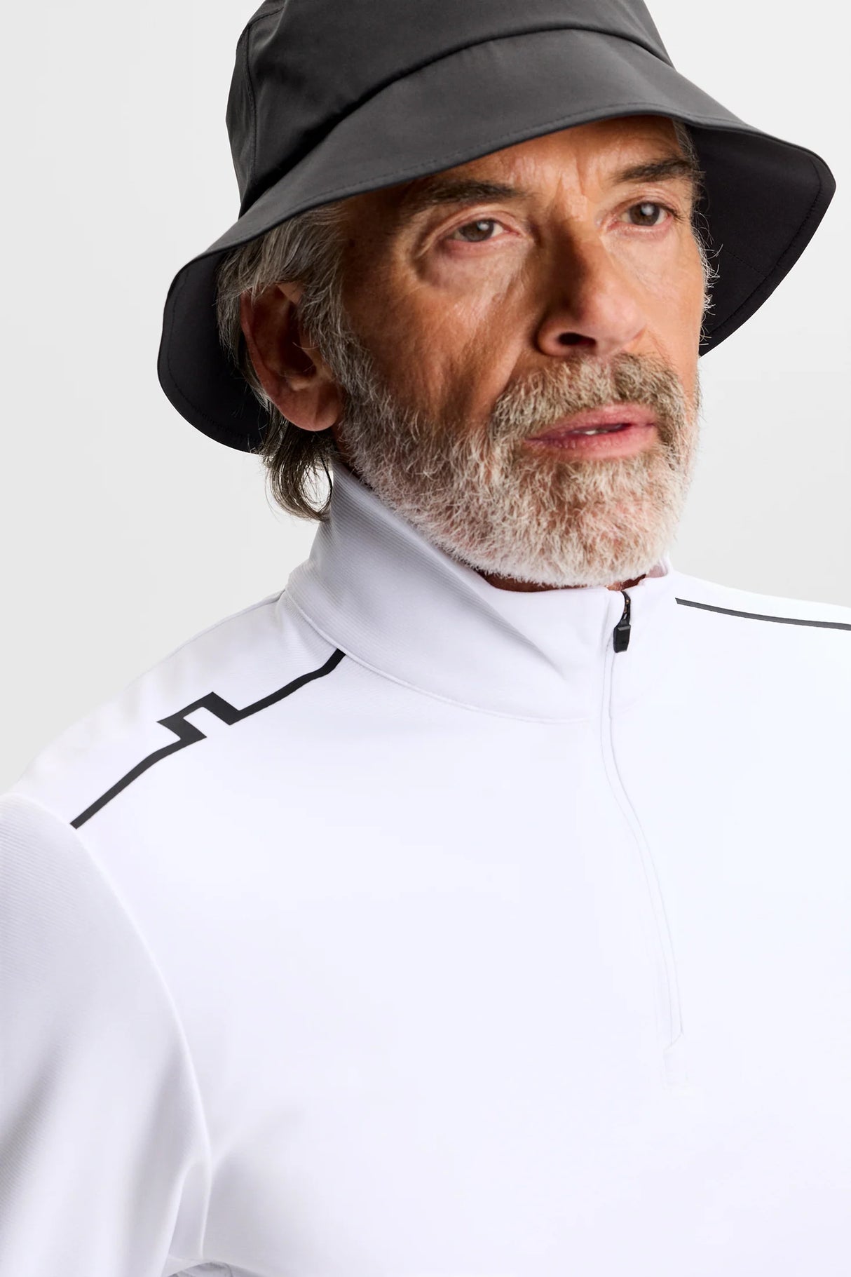 J.LINDEBERG Leon Quarter Zip Mid Layer – Men’s – White