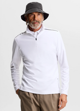 J.LINDEBERG Leon Quarter Zip Mid Layer – Men’s – White