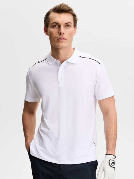 J.LINDEBERG Lionel Polo Shirt – Men’s Regular Fit – White