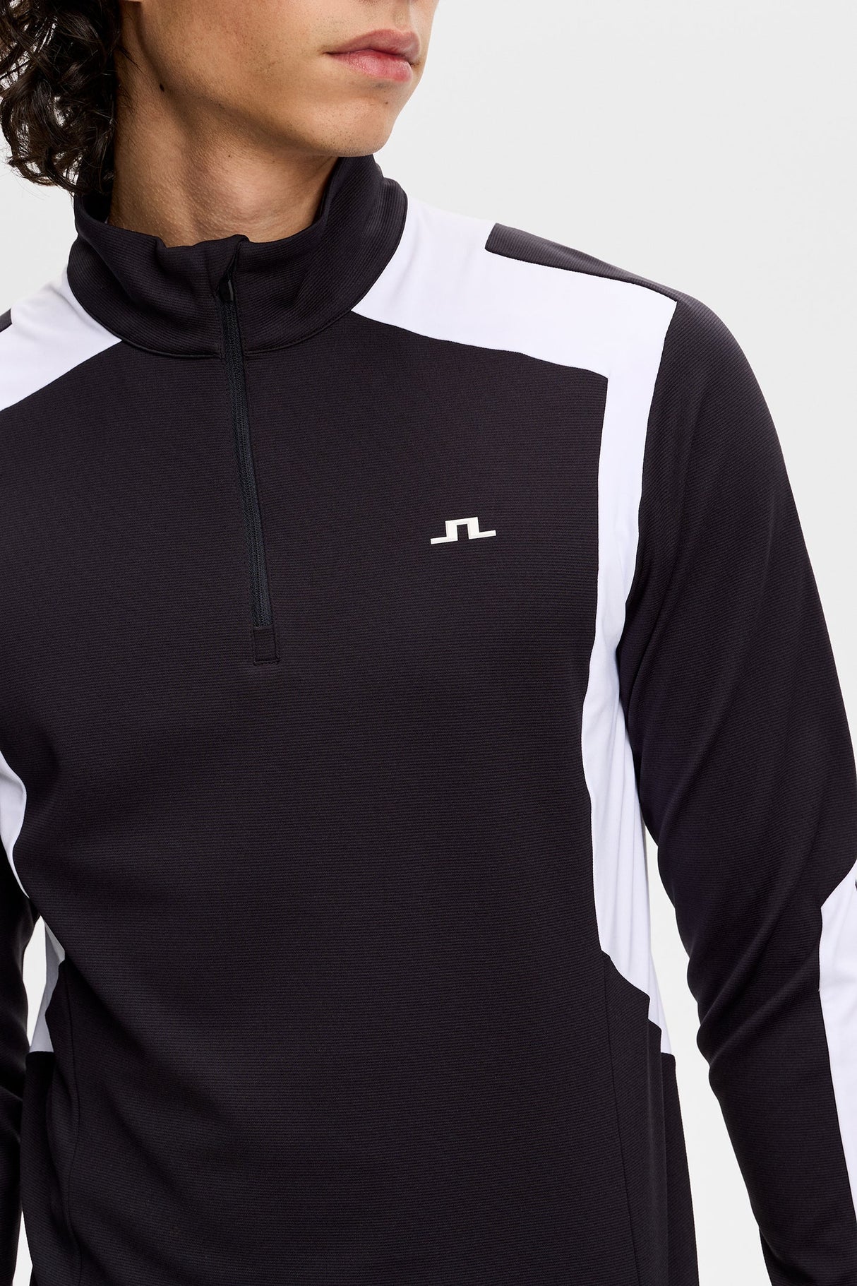 J.LINDEBERG Lukas Quarter Zip Mid Layer – Men’s – Black