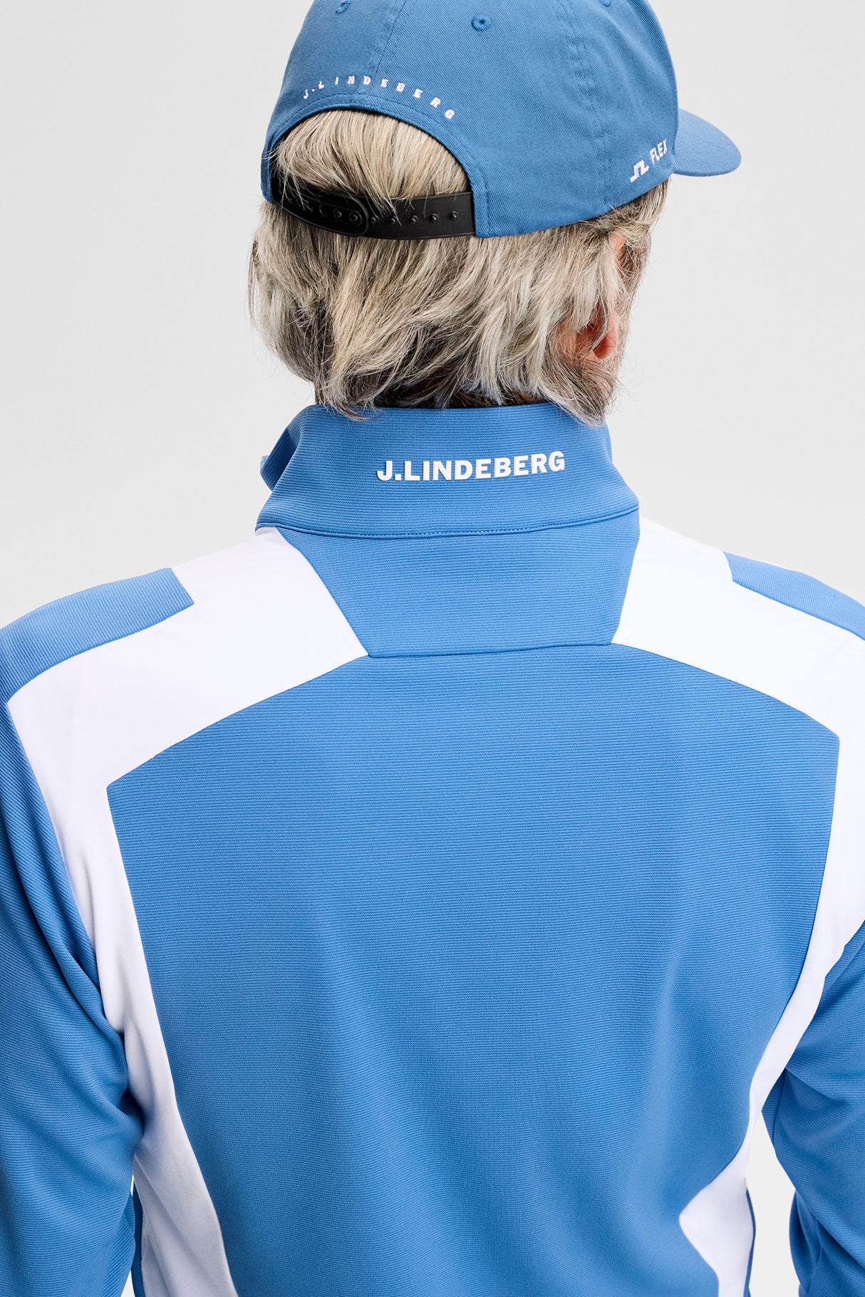 J.LINDEBERG Lukas Quarter Zip Mid Layer – Men’s – Federal Blue