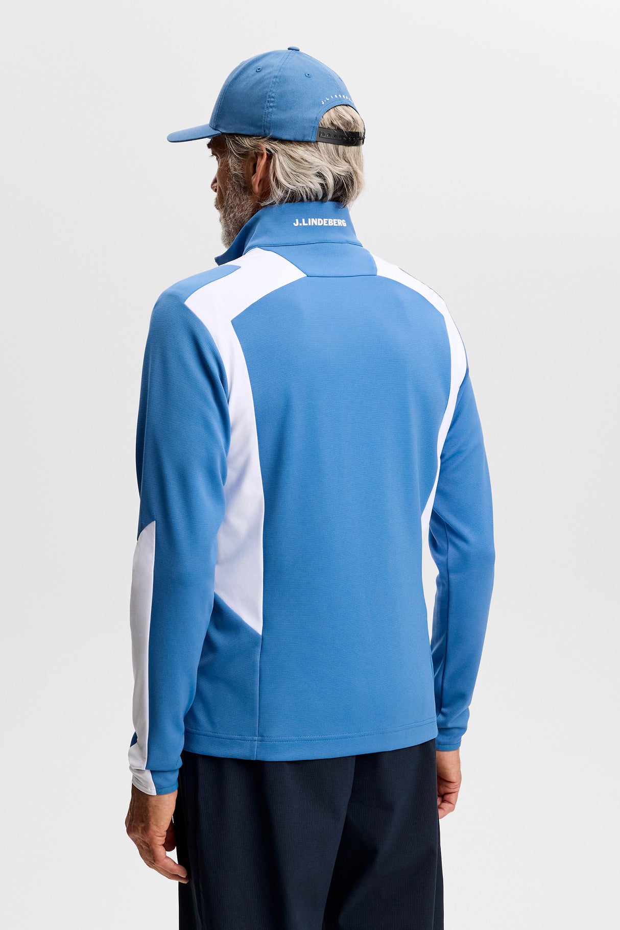 J.LINDEBERG Lukas Quarter Zip Mid Layer – Men’s – Federal Blue
