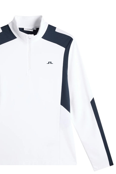 J.LINDEBERG Lukas Quarter Zip Mid Layer – Men’s – White