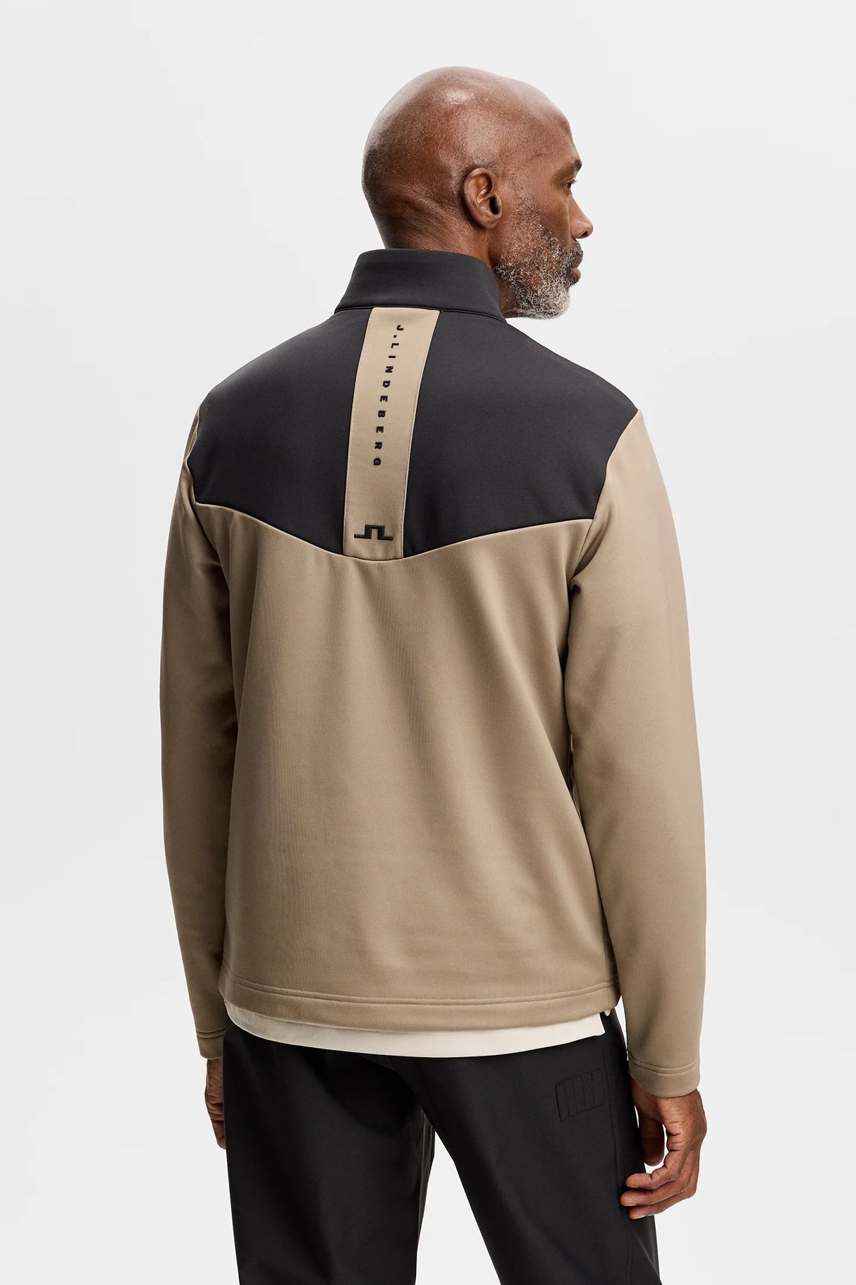 J.LINDEBERG Maclean Quarter Zip Mid Layer – Men's – Brindle