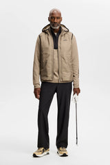 J.LINDEBERG Maclean Quarter Zip Mid Layer – Men's – Brindle
