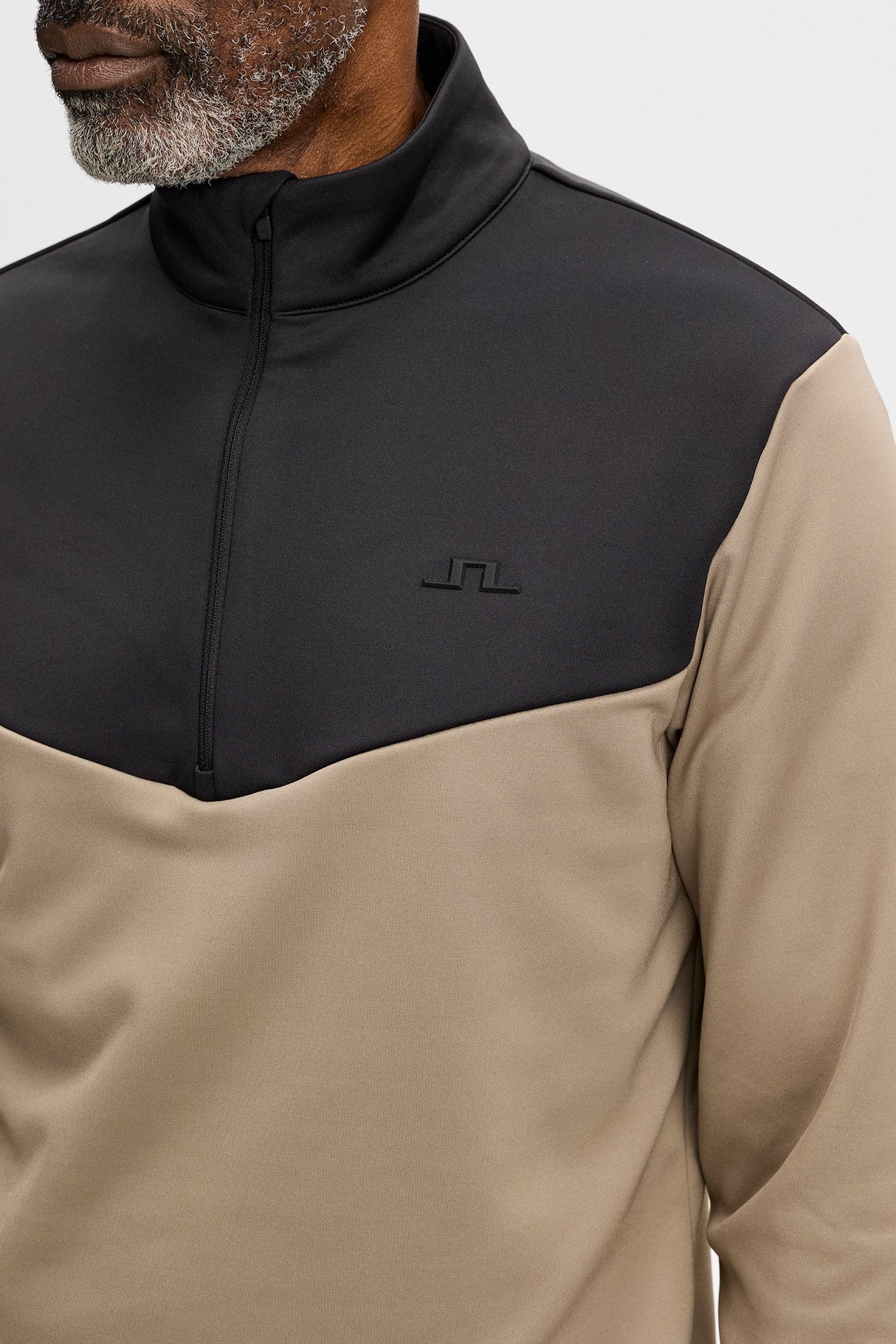 J.LINDEBERG Maclean Quarter Zip Mid Layer – Men's – Brindle