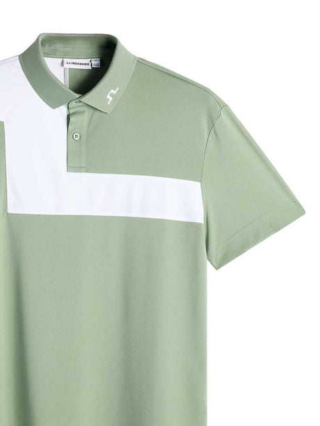 J.LINDEBERG Rody Polo Shirt – Men’s Regular Fit – Hedge Green - Size: SMALL