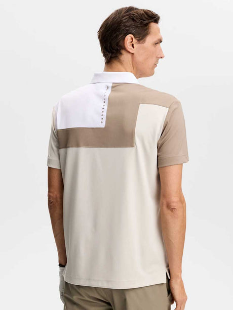 J.LINDEBERG Rody Polo Shirt – Men’s Regular Fit – Moonbeam - Size: MEDIUM