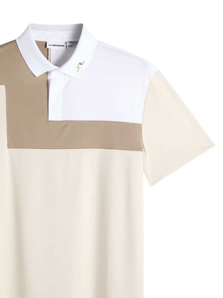 J.LINDEBERG Rody Polo Shirt – Men’s Regular Fit – Moonbeam - Size: MEDIUM