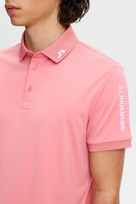 30% OFF - J.LINDEBERG Tour Tech Golf Polo Shirt – Men’s – Flamingo Plume - Size: LARGE