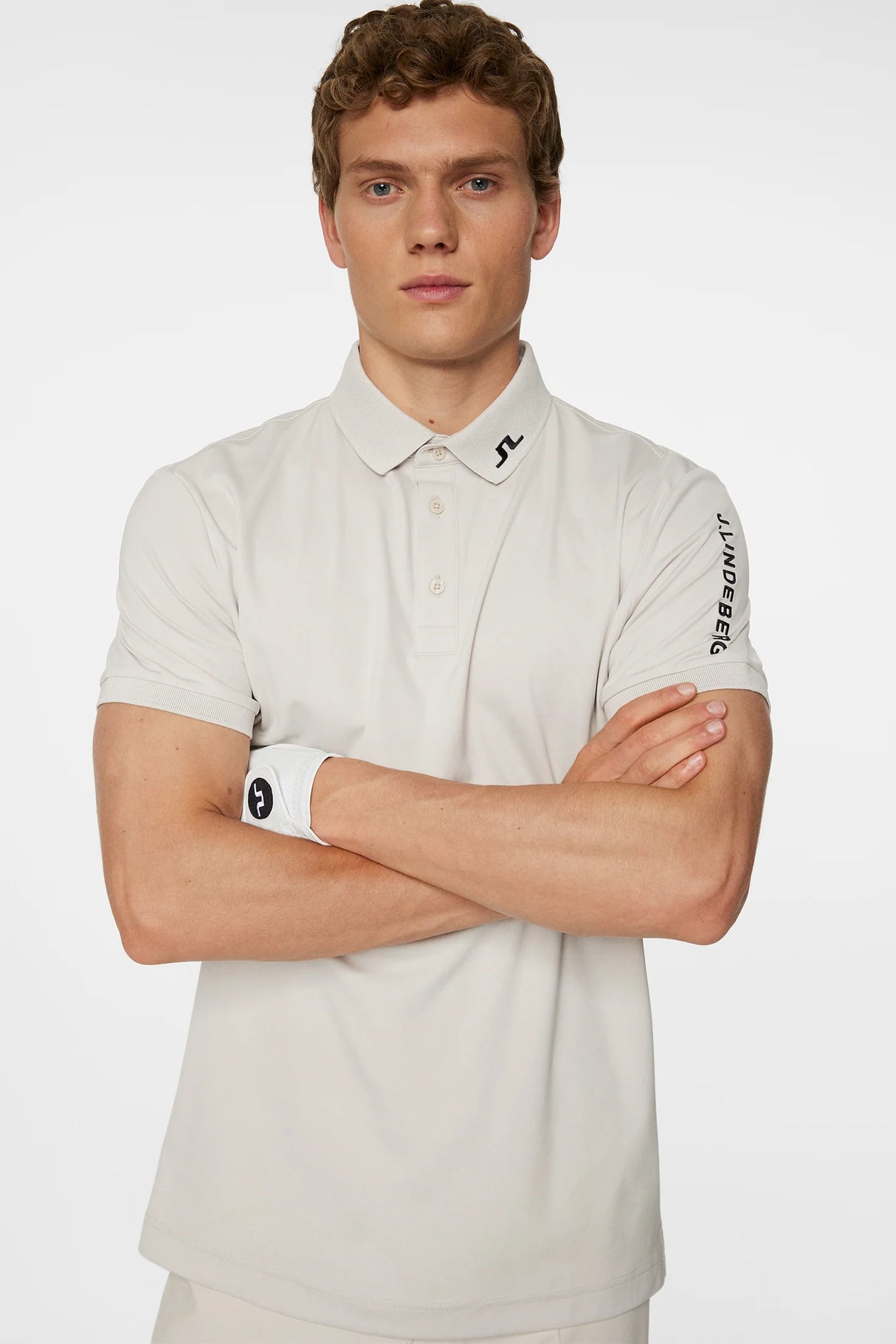 J.LINDEBERG Tour Tech Golf Polo Shirt – Men’s – Moonbeam