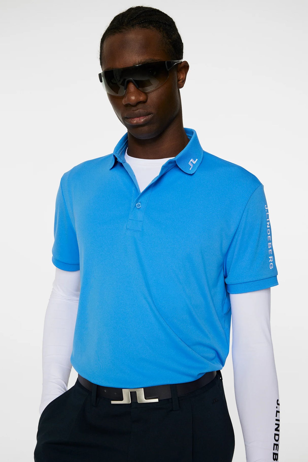 J.LINDEBERG Tour Tech Golf Polo Shirt – Men’s – Sonic Blue
