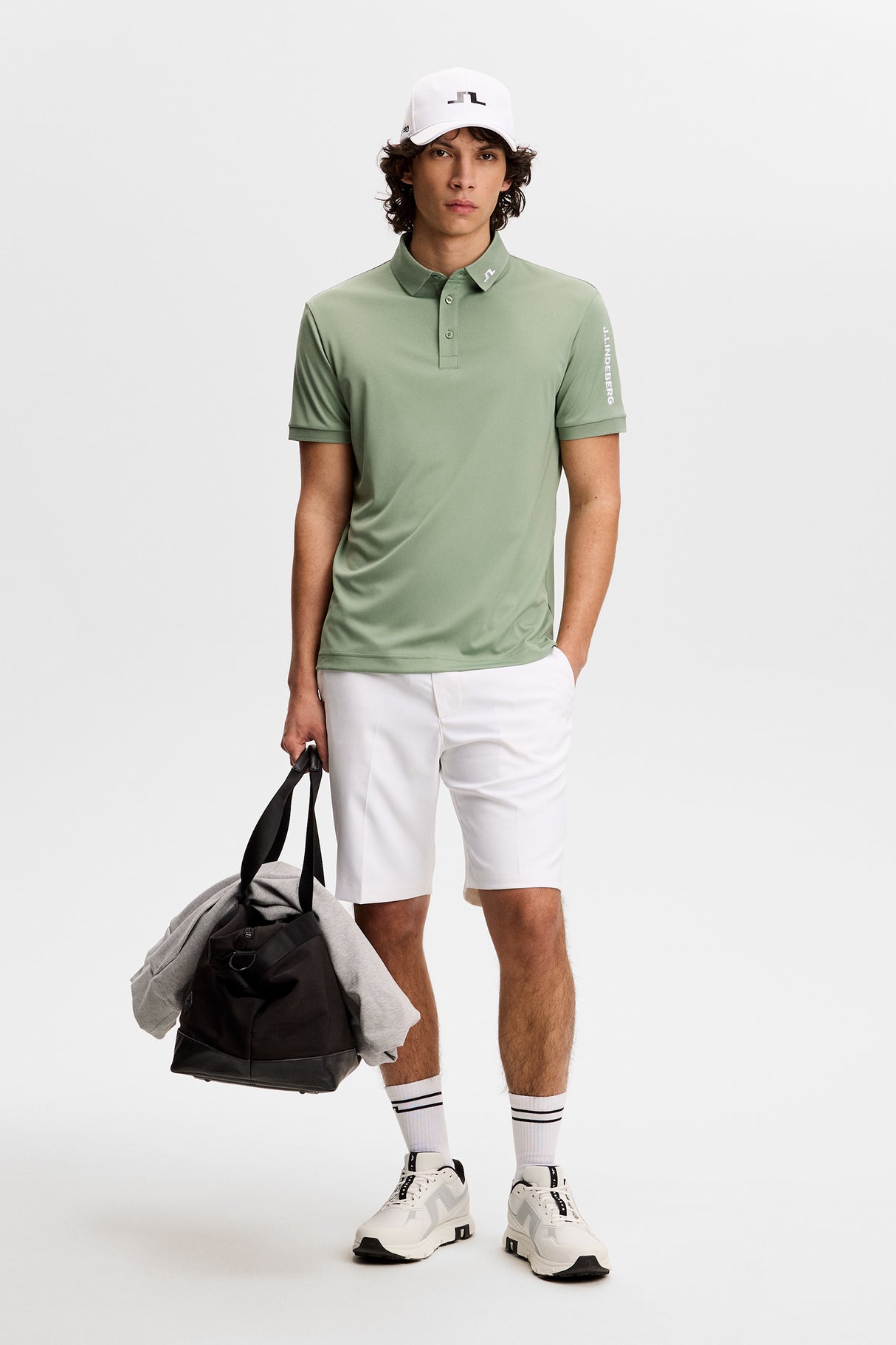 J.LINDEBERG Tour Tech Golf Polo Shirt – Men’s – Hedge Green