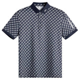 J.LINDEBERG Tour Tech Print Golf Polo Shirt – Men’s – Cardi Jacquard S - JL Navy