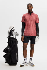 30% OFF - J.LINDEBERG Tour Tech Print Golf Polo Shirt – Men’s – Bridge Stack Apple Butter