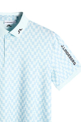 J.LINDEBERG Tour Tech Print Golf Polo Shirt – Men’s – Bridge Stack Skylight