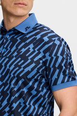 J.LINDEBERG Tour Tech Print Golf Polo Shirt – Men’s – Oak Federal Blue