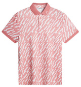 30% OFF - J.LINDEBERG Tour Tech Print Golf Polo Shirt – Men’s – Oak Flamingo - Size: XL