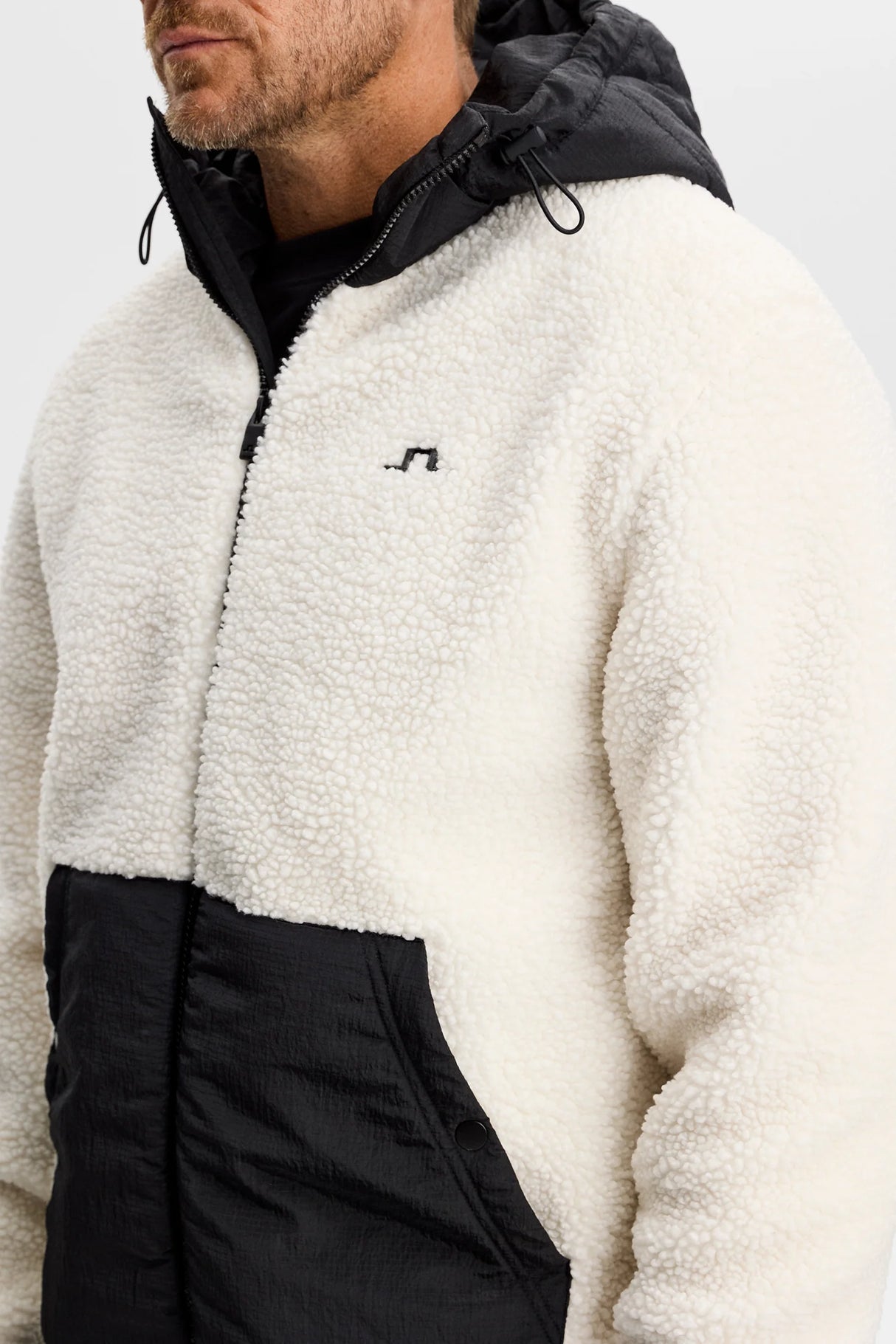 J.LINDEBERG Varek Hybrid Zip Hood – Men's – Tofu