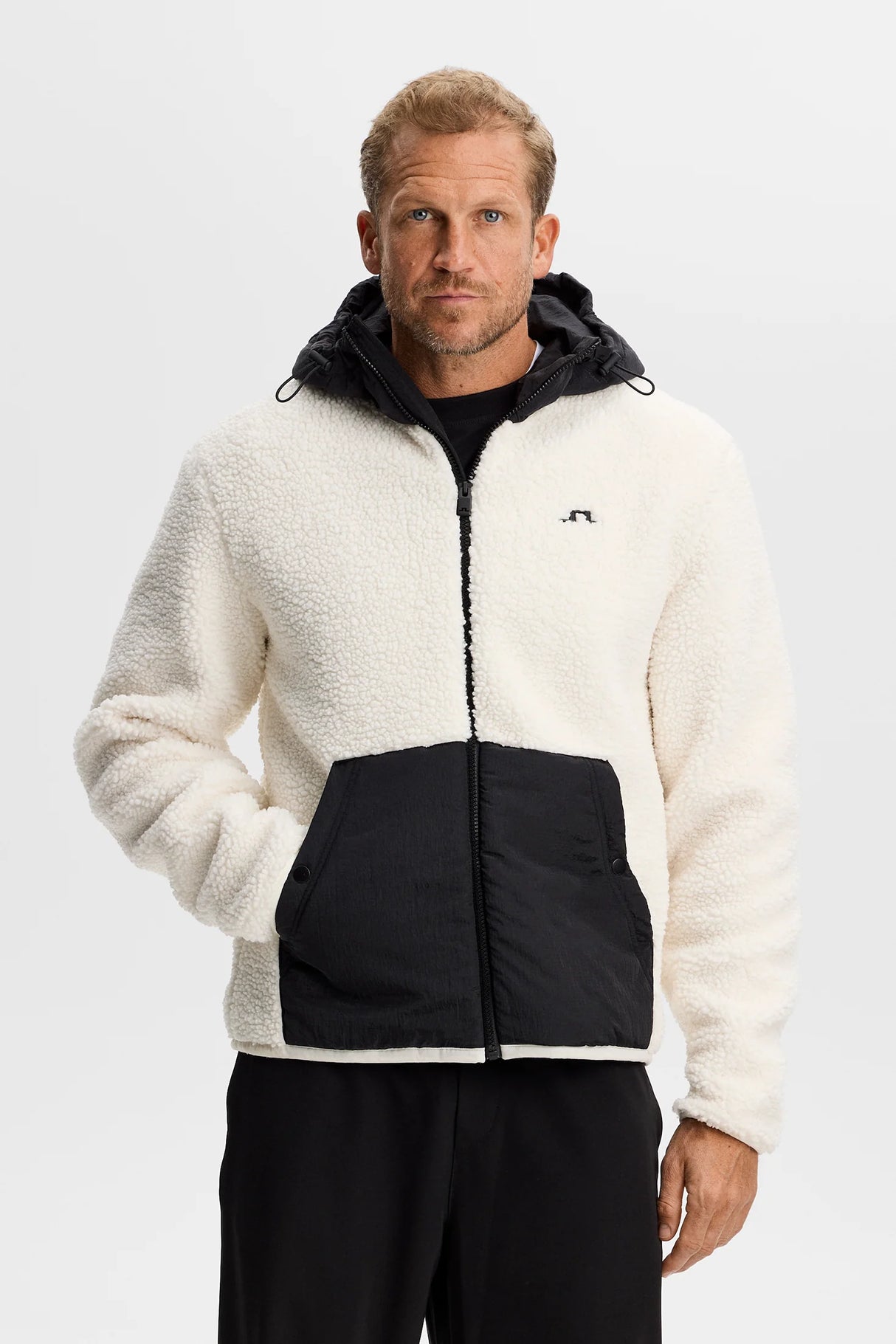 J.LINDEBERG Varek Hybrid Zip Hood – Men's – Tofu