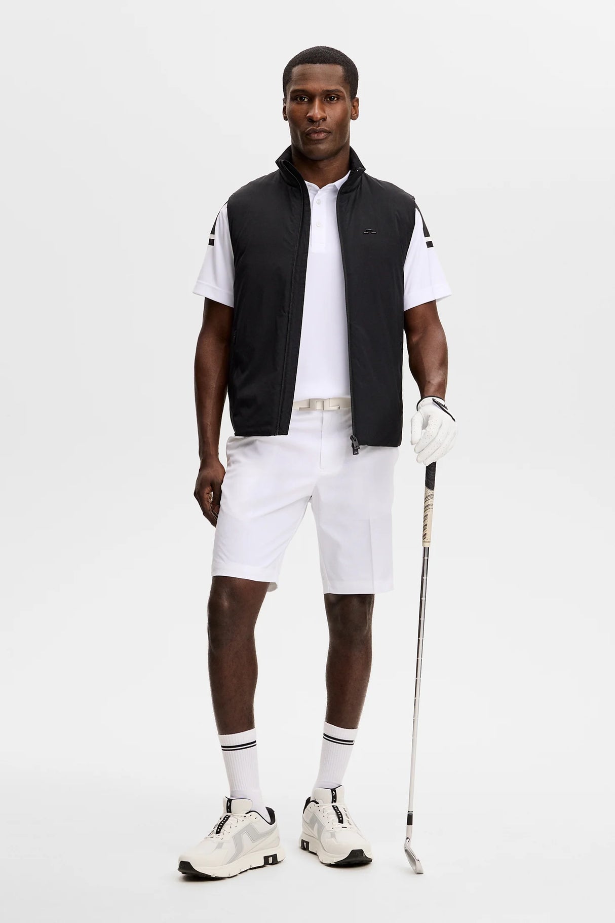 J.LINDEBERG Vent Golf Shorts – Men’s Lightweight Performance – White