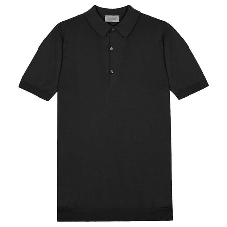 JOHN SMEDLEY Adrian Polo Shirt – Sea Island Cotton – Black