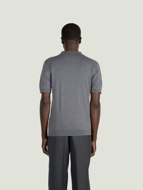 JOHN SMEDLEY Adrian Polo Shirt – Sea Island Cotton – Charcoal