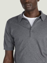 JOHN SMEDLEY Adrian Polo Shirt – Sea Island Cotton – Charcoal