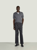 JOHN SMEDLEY Adrian Polo Shirt – Sea Island Cotton – Charcoal