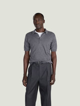 JOHN SMEDLEY Adrian Polo Shirt – Sea Island Cotton – Charcoal