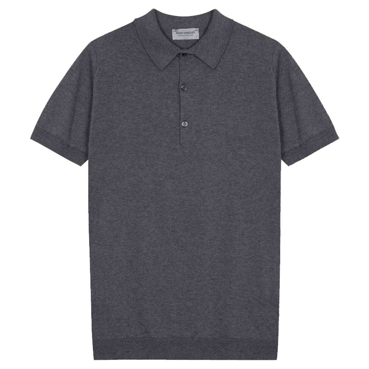 JOHN SMEDLEY Adrian Polo Shirt – Sea Island Cotton – Charcoal