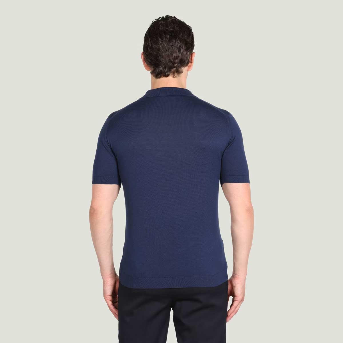 JOHN SMEDLEY Adrian Polo Shirt – Sea Island Cotton – French Navy