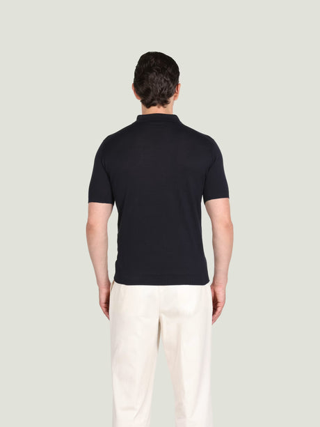 JOHN SMEDLEY Adrian Polo Shirt – Sea Island Cotton – Midnight
