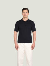 JOHN SMEDLEY Adrian Polo Shirt – Sea Island Cotton – Midnight