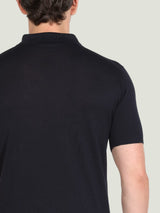 JOHN SMEDLEY Adrian Polo Shirt – Sea Island Cotton – Midnight