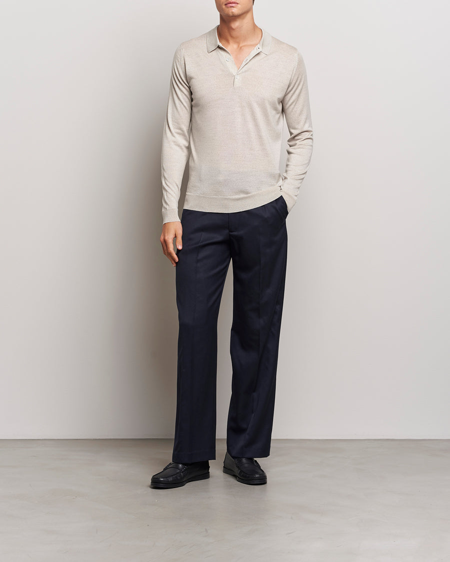 John Smedley Belper in Grey Fleece — view 2