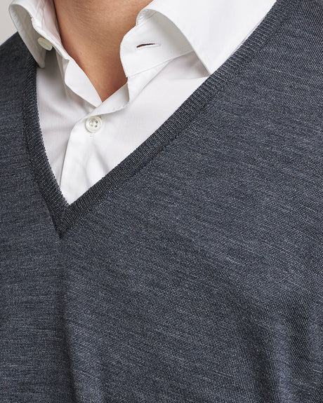 John Smedley Bobby in Charcoal — view 5