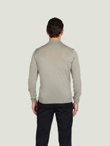 JOHN SMEDLEY Caverhill Long Sleeved Polo Shirt – Extra Fine Merino Wool – Thistle Dew