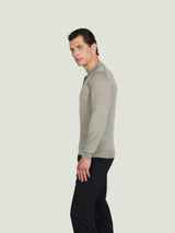 JOHN SMEDLEY Caverhill Long Sleeved Polo Shirt – Extra Fine Merino Wool – Thistle Dew