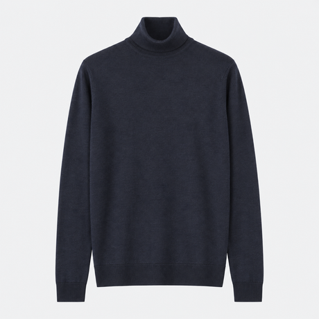John Smedley Cherwell roll neck jumper in Midnight